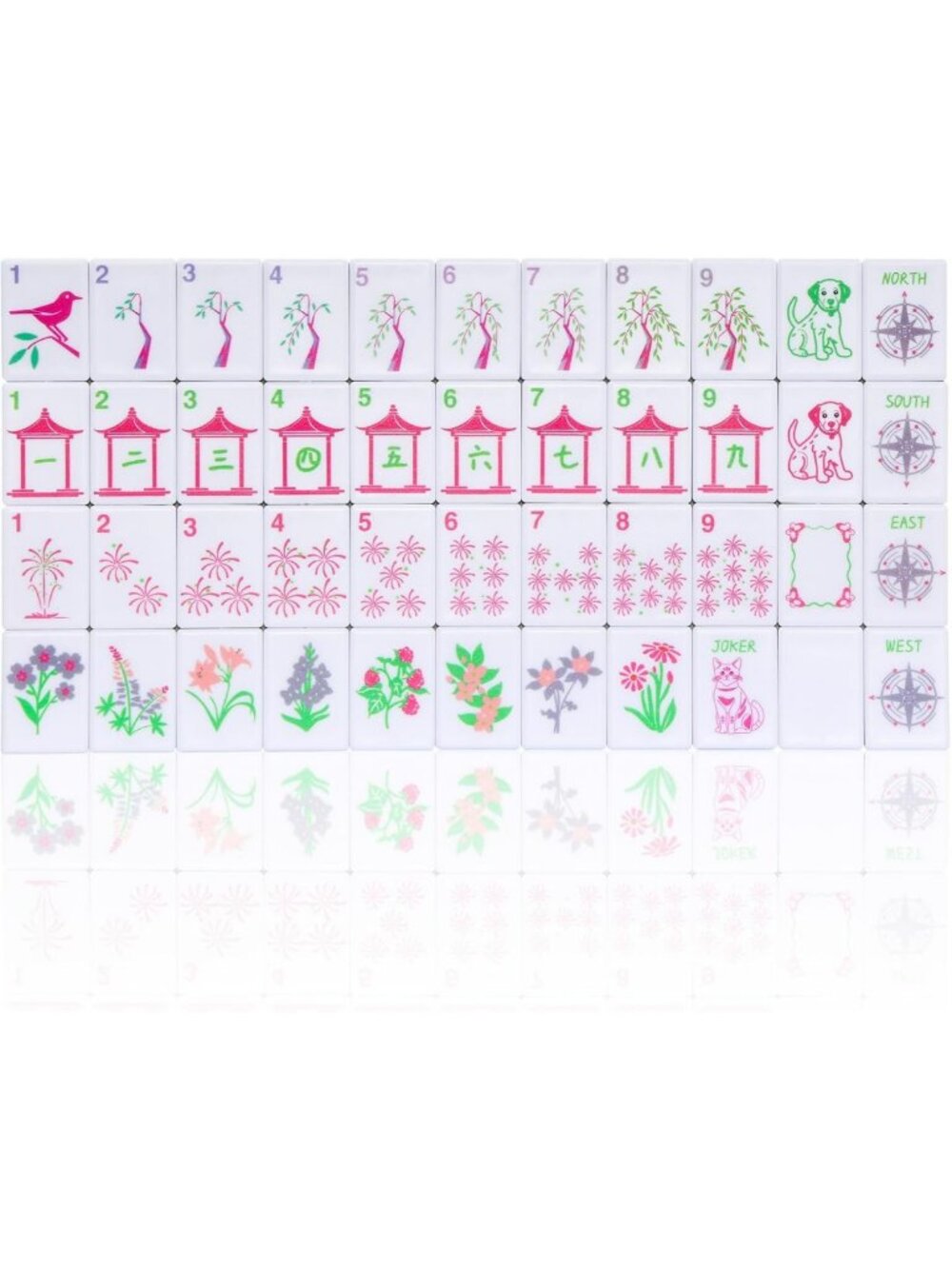 Large American Mahjong Game Set with 160 Tiles, Racks & Carrying Bag - Travel